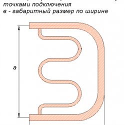 Полотенцесушитель ТДА МП 1  50х70 - фото 6989