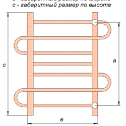 Полотенцесушитель ТДА/АДВ ЛКZ -02 60х60х85 три змейки - фото 7007